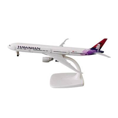 ALHROEUO Miniature Scale 1 400 for Hawaiian B777 Airlines 20cm Metal Scale Aircraft Model Decoration Living Room Boy Gift Flying Toy Game Kits