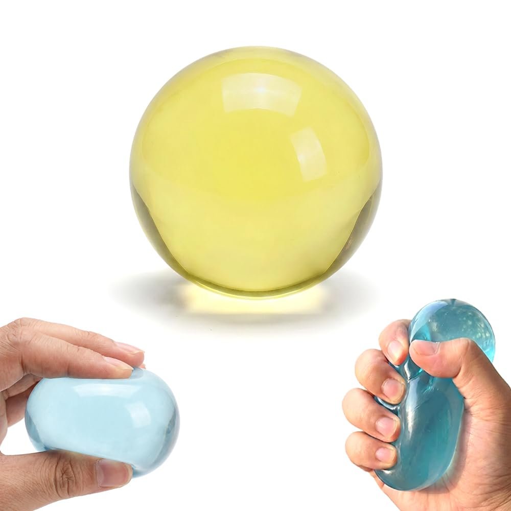Coconut Oil Stress Ball, 2026 New Coconut Oil Squishy Toy, Non-Sticky Slow Rising Squeeze Stress Balls, Stress Relief Fidget Sensory Toys for Adults Birthday Party Favors Gift (Yellow)