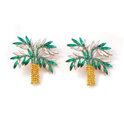 5.2 * 4.9cm Bohemian Vacation Style Alloy Tree Earrings,multicolored,5.2 * 4.9cm