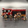 StrucToys 1/64 Scale Firefighter Figure Set, 6 Pcs Miniature Emergency Response Worker Figures for Diorama Scenes, City Street Sandbox Display, Fire Truck Model Accessories view 2