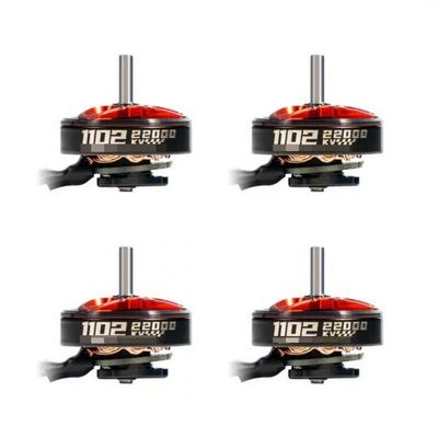 4PCS 1102 Brushless Motors 18000KV and 22000KV for 75mm Frame FPV Racing Drone Compatible with Meteor75(Black 22000KV 37MM)