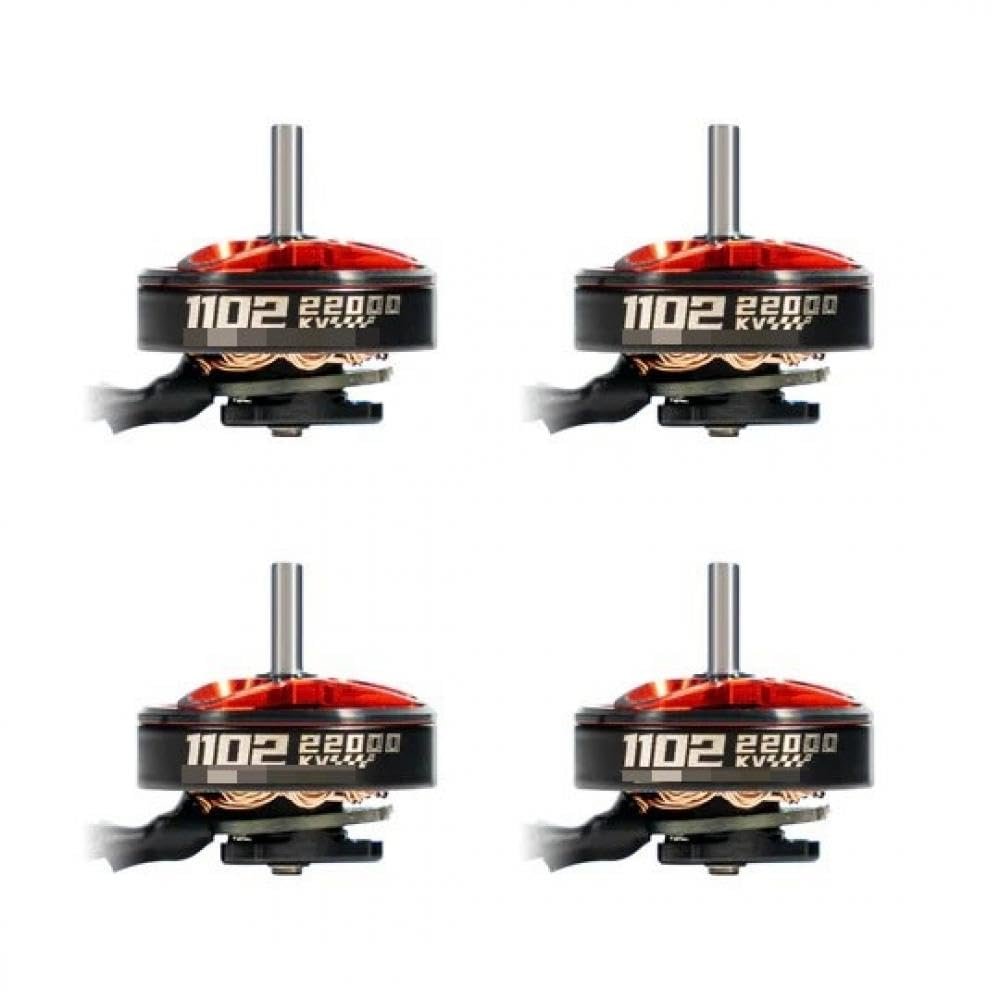 4PCS 1102 Brushless Motors 18000KV and 22000KV for 75mm Frame FPV Racing Drone Compatible with Meteor75(Black 22000KV 37MM)