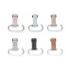 4 Pcs PU Leather Stroller Hooks Rotate 360 Degrees Multifunctional Compatible with Bags Accessories Christmas Gift(Khaki) view 1