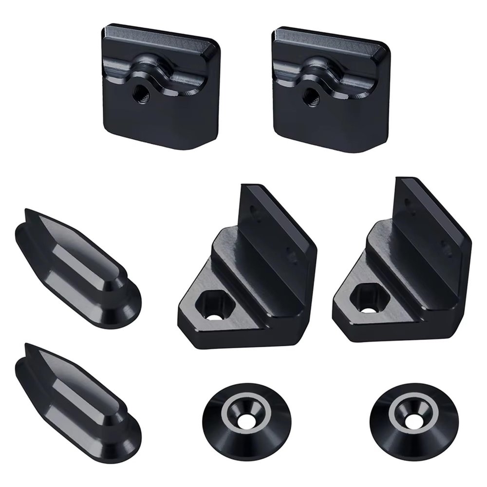 SKDUBRW RC Car Assortment for Limitless 1/7 RC All-Road Crawler Car Upgrade Parts Metal Tail Fins rc Wing Mount Set(Black)