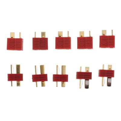 5-Pair T Plug Connector Deans Male Female Compatible with RC Lipo ESC Helicopter