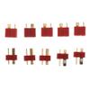 5-Pair T Plug Connector Deans Male Female Compatible with RC Lipo ESC Helicopter view 1