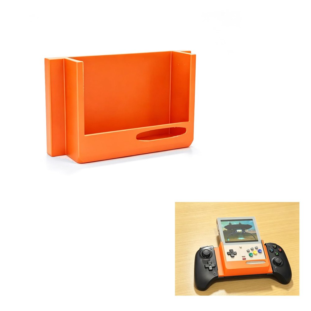Controller Insert Adapter Compatible with Anbernic RG35XXSP, PLA Game Console Mount Bracket for Gaming Comfort (Orange)