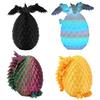 4PCS 3D Printed Dragon Egg with Dragon Inside Articulated Fantasy Dragon Model Easter Mystery Surprise Toy Collectible Gift(4 Pcs Luminous Rainbow a) view 1