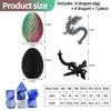 4PCS 3D Printed Dragon Egg with Dragon Inside Articulated Fantasy Dragon Model Easter Mystery Surprise Toy Collectible Gift(4 Pcs Luminous Rainbow a) view 2
