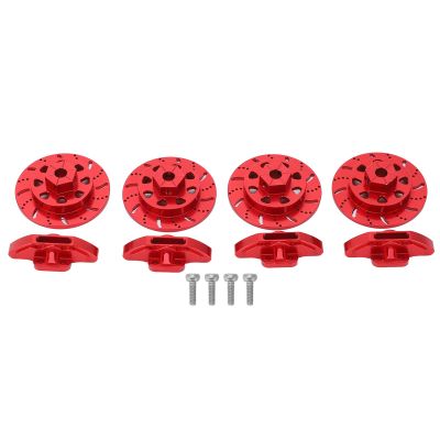 RC Brake Disc Aluminum Alloy High Strength Upgrade Parts for Axial RBX10 RC Car (Red)
