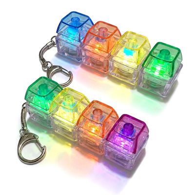 2 Pack Keyboard Fidget, 2026 Upgraded Fidget Keyboard Keychain, Portable Keycap Fidget for Office Desk, Keyboard Clicker Fidget for Adults (Color A)