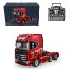 770S 1/18 RC Semi Trailer, 6x4 Heavy Duty Tractor Truck with Rear Wheel Drive, Sound and Lights Effects, for Adult,Red view 1