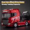 770S 1/18 RC Semi Trailer, 6x4 Heavy Duty Tractor Truck with Rear Wheel Drive, Sound and Lights Effects, for Adult,Red view 2