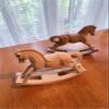 1pc 3D Printed Rocking Horse Nursery Decor Miniature Animal Toy for Kids Room Desktop Ornament Handcrafted Gift Idea(White) view 2