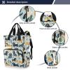 SUABO Dachshund Dogs Baby Diaper Bag Backpack Large Bag Waterproof Travel Diaper Bags for Moms and Dads view 2