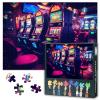 Jigsaw Puzzles 1000 Pieces for Adults One Handed Bandit Slot Machine Game Paper Puzzles Classic Gambling Art Brain Teasers Challenge Family Indoor Activity Hobby Toy Large 27.5 x 19.7 Inch view 1