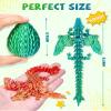 4 Pack 3D Printed Dragon Egg with Articulated Flying Dragon Inside Surprise Toy Movable Wings Fidget Model Collectible Gift(Colorful Set B - 4 Pack) view 2
