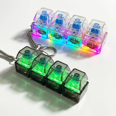 2 Pack Keyboard Fidget, 2026 Upgraded Fidget Keyboard Keychain, Portable Keycap Fidget for Office Desk, Keyboard Clicker Fidget for Adults (Color B)