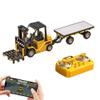 1/64 Full Proportional RC Forklift Toy, 2026 New Mini Remote Control Forklift Truck with Flatbed Tow, 2 in 1 Lift Fork & Hook with Lights & Sounds, Mini RC TruckToy Gift (Yellow with pallet 1set) view 1