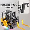 1/64 Full Proportional RC Forklift Toy, 2026 New Mini Remote Control Forklift Truck with Flatbed Tow, 2 in 1 Lift Fork & Hook with Lights & Sounds, Mini RC TruckToy Gift (Yellow with pallet 1set) view 4