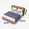 1/20 Scale Bedroom, Mini Doll Miniature Bed, Mini DIY Bedroom Furnitures Bedding Miniature, Realistic Modern Interior Design Room Scene Display Accessory (Gray 1pcs) view 2