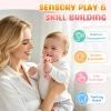 Baby Teething Rattle Toys for 3-6 6-12 Month, BPA Free Silicone Teether view 2