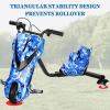 GwlThixion Electric Drift Trike for Kids, 360 Rotatable Drift Trike, with 5 Adjustable Lengths Light Up Rear Wheels, Slip Pedals Stable Trike, for Outdoor Garden Playground 6.5in-D view 4