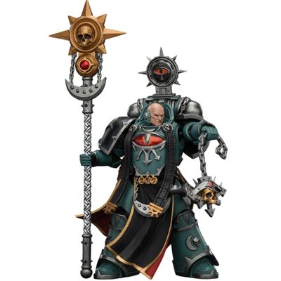 JOYTOY Sons of Horus Warhammer 40K 1/18 Action Figures Sons of Horus Dark Emissary Consul with Staff of Dark Authority Collectible Model Warhammer Series Artifacts Birthday Gifts