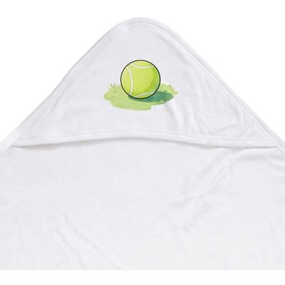 Azeeda 'Tennis Ball' Baby Hooded Towel (HT00043550)