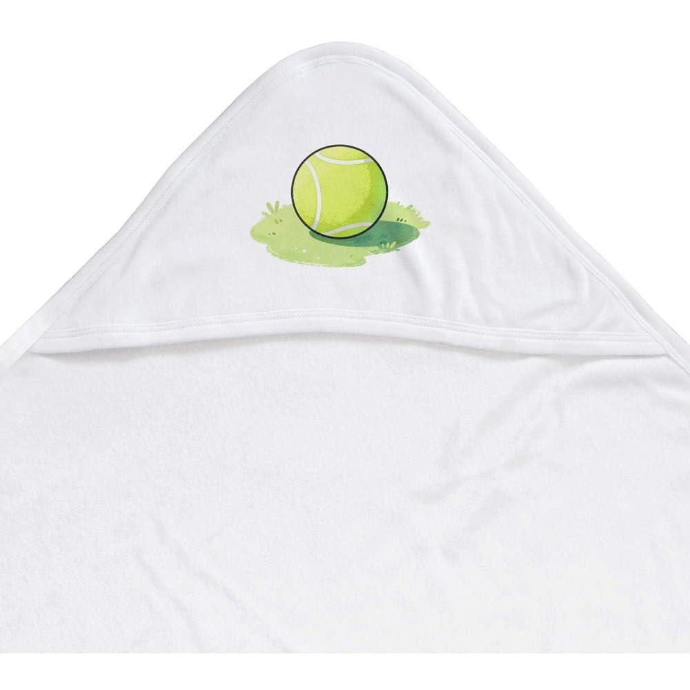 Azeeda 'Tennis Ball' Baby Hooded Towel (HT00043550)