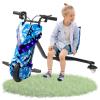 GwlThixion Electric Drift Trike for Kids, 360 Rotatable Drift Trike, with 5 Adjustable Lengths Light Up Rear Wheels, Slip Pedals Stable Trike, for Outdoor Garden Playground 8in-I view 1