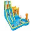 16ft Inflatable Water Slide Park for Kids, Big Heavy Duty Blow Up Water Bounce House for Backyard with Includes 620W Blower, Water Hose Kit, Ground Stakes and Storage Bag view 1