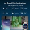 Babysense Touch 7" Touchscreen Smart WiFi Baby Monitor with App, Camera and Audio, Night Light, 4MP Dual-Lens with 6X Zoom, AI Auto Tracking, Focus Area, Split-Screen, VOX/ECO Mode, No Subscription view 2