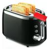 Retro toaster, double slice, 7-level browning control, defrost, reheat, home kitchen appliance (blank) view 1