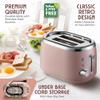 Retro toaster, double slice, 7-level browning control, defrost, reheat, home kitchen appliance (blank) view 3