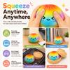 2PCS Dumpling Squishies Toys with Food Steamer,Sparkly Glitter Squeeze Dough Fidget Sensory Stress Balls,Hand Desk Toys for Stress Relief Squishies Dumpling Gifts view 3