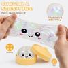 2PCS Dumpling Squishies Toys with Food Steamer,Sparkly Glitter Squeeze Dough Fidget Sensory Stress Balls,Hand Desk Toys for Stress Relief Squishies Dumpling Gifts view 4