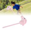 Hamwesh Hobby Horse, 27.56inch Plush Stick Horse with Two Sound Effects Neighing and Galloping Sounds, on a Stick for Toddlers and Kids (Pink) view 4