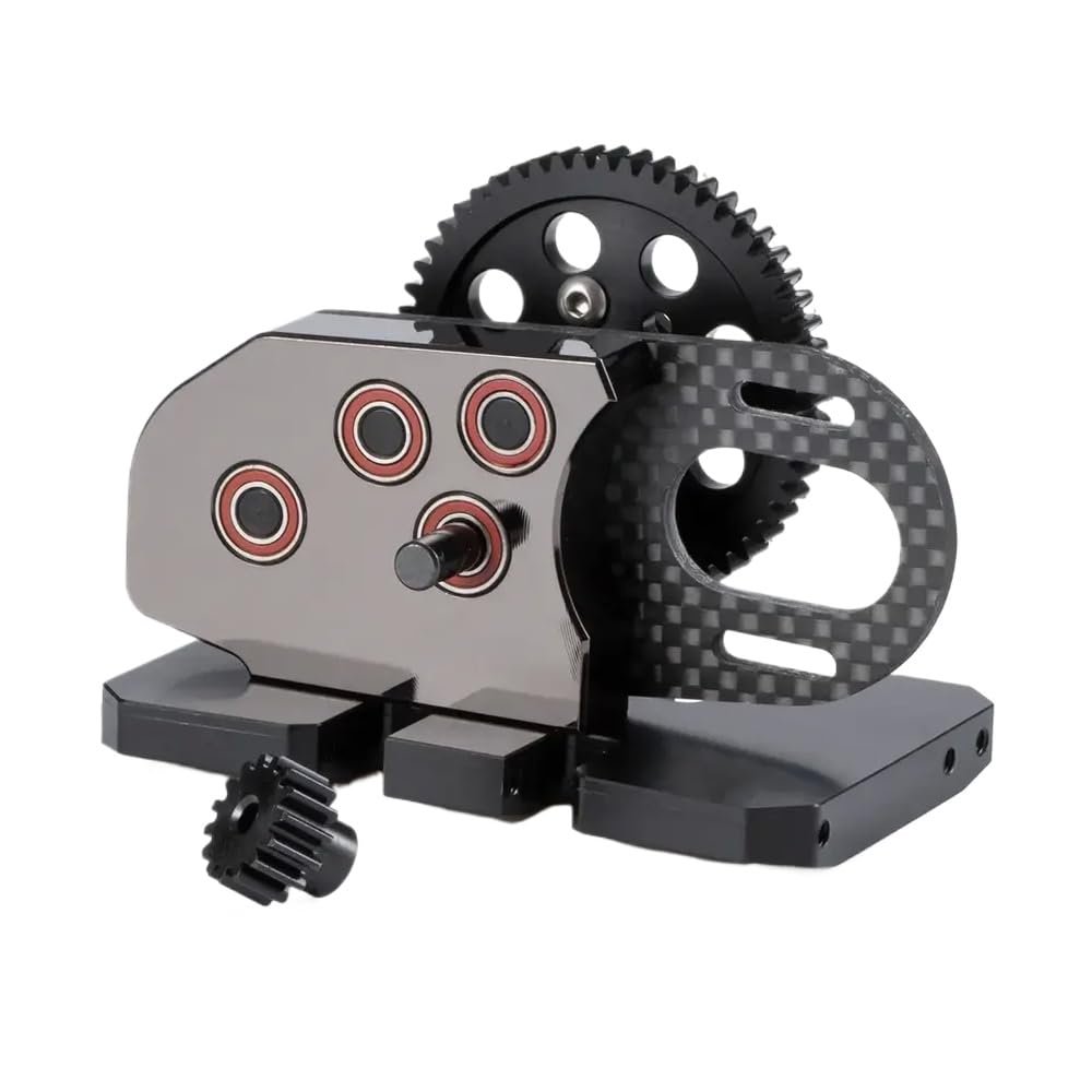 PDDSETorn 1/10 RC Crawler 2Low 30% Overdrive Transmission with Delrin Skid for SCX10 LCG Chassis