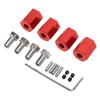 4 - Pack 12mm Wheel Hex Hub Nut, Aluminum Alloy RC Car Wheel Hex Hub with Fixing Pins, 16mm Height Universal Replacement for 1/10 1/12 Scale Remote Control Vehicles (Red) view 2