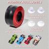 AIUAZA 15 Ft Flexible Race Track Toys for Kids 3+, Flex Tracks Starter Set with Strong Suction Cups - Compatible with Diecast 1/64th Cars Rolls up Portable Race Car Ramp Track (4 Cars per Set) view 4