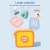 Jspondivague Silicone Kids Camera Bag, Cute Cartoon Animal Design Shockproof Large Capacity Camera Carrying Case with Adjustable Shoulder Strap for Children Over 3 Years (Yellow Lion) view 2