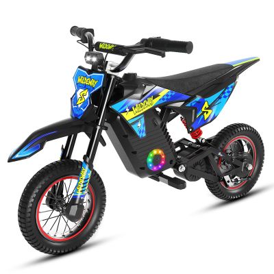 36V Kids Electric Dirt Bike, 12 Inch Electric Bike for Kids Ages 3-12, Peak 500W Motor Mini Electric Motorcycle, Up to 15.5 MPH, 3 Speed Modes, Lightweight Kids Off Road Bike, Blue