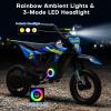 36V Kids Electric Dirt Bike, 12 Inch Electric Bike for Kids Ages 3-12, Peak 500W Motor Mini Electric Motorcycle, Up to 15.5 MPH, 3 Speed Modes, Lightweight Kids Off Road Bike, Blue view 4