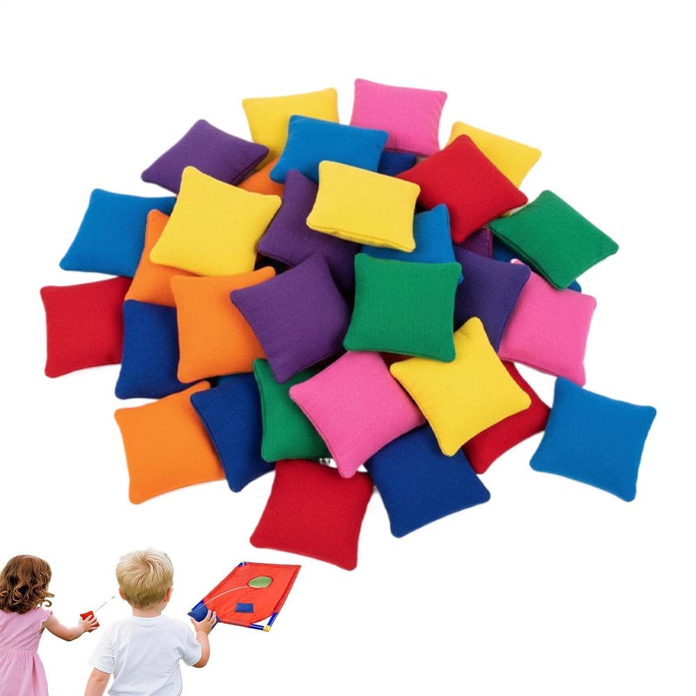 Bean Bag Set Mini Colorful Square 20 Pieces 1.97x2.17 Inch