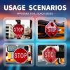 New Electric Led Stop Sign for School Bus, 18 Aluminum Flashing School Bus Parking Signal Arm, High Visibility, Dc 12v/24v, 1/2/4 Pcs, Side-Mounted 2Pcs-24V view 4