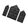3Piece Wall Mounted Display Shelves Set Wooden Curios Cabinets for Miniature Figures Storage Holders Wooden Display Shelf view 3