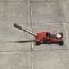 KiBcsLic 1/64 Scale Floor Jack Realistic Detail Diorama Repair Shop Jack Hand Painted for Garage Scene, Yellow view 2