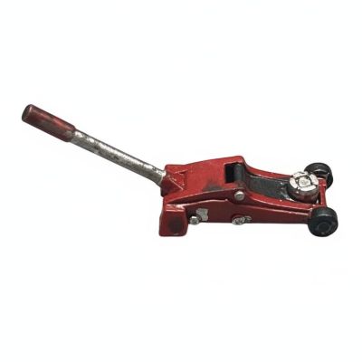 ToysCentral Basics 1/64 Scale Floor Jack Realistic Detail Diorama Repair Shop Jack Hand Painted for Sand Table Decor, Red