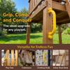 2 Pieces Climbing Frame Handles Smooth Edges Kids Climbing Handle Easy to Install Playset Grab Handle for Young Children, Outdoor, Yellow view 3